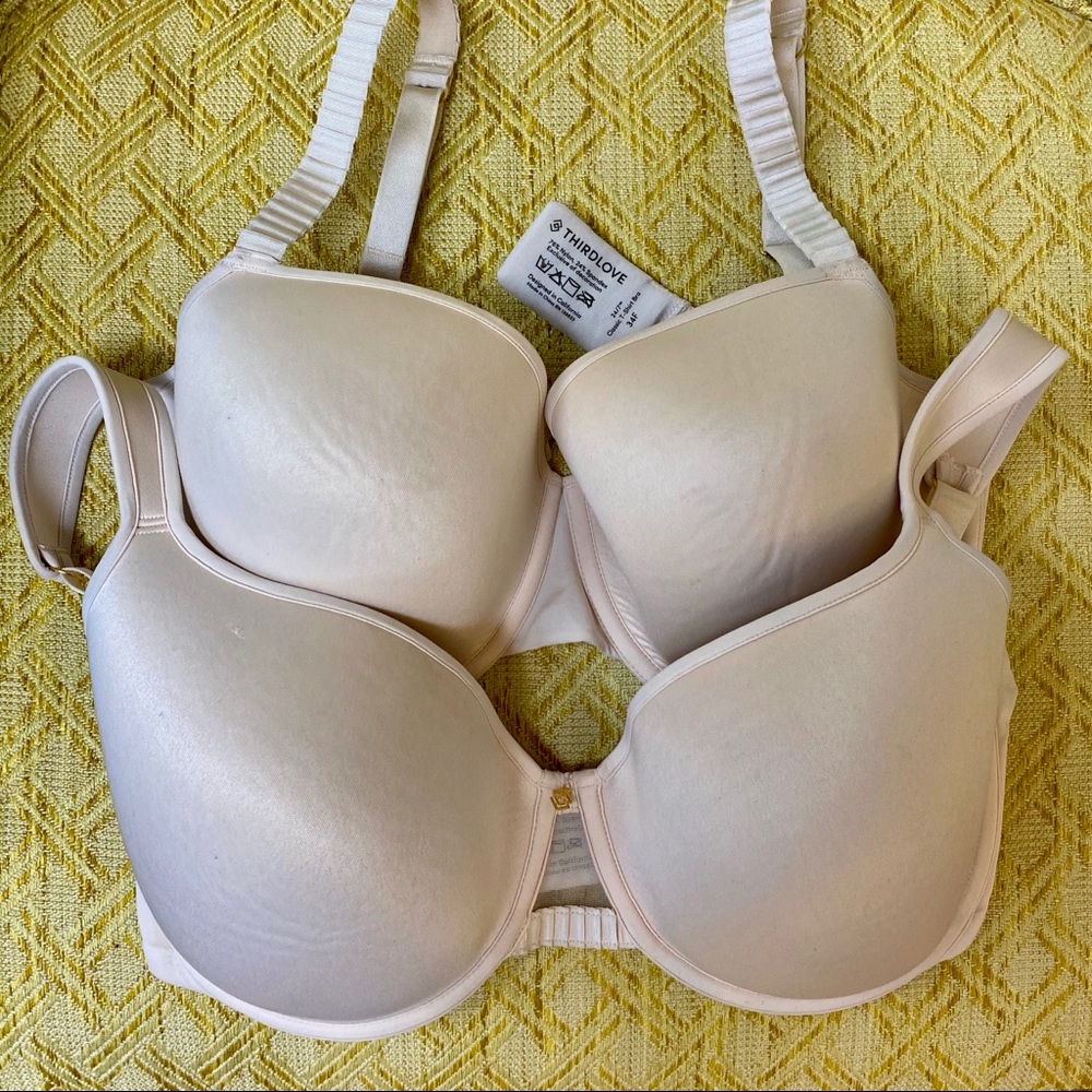 Lot of 2 ThirdLove Bras 34F Lot Classic Pink